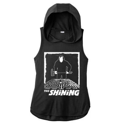 The Shining Maze White Ladies PosiCharge Tri-Blend Wicking Draft Hoodie Tank