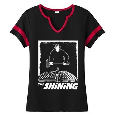 The Shining Maze White Ladies Halftime Notch Neck Tee