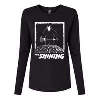 The Shining Maze White Womens Cotton Relaxed Long Sleeve T-Shirt