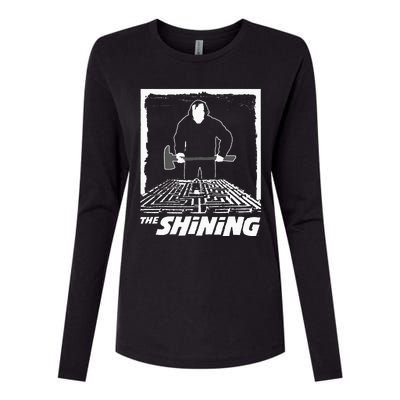 The Shining Maze White Womens Cotton Relaxed Long Sleeve T-Shirt