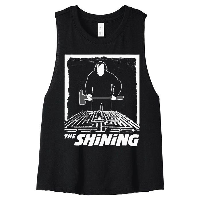 The Shining Maze White Women's Racerback Cropped Tank