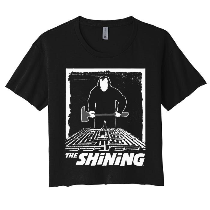 The Shining Maze White Women's Crop Top Tee