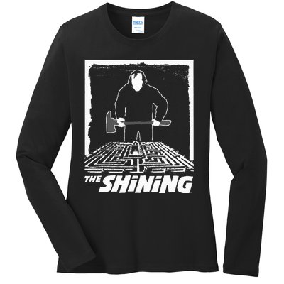 The Shining Maze White Ladies Long Sleeve Shirt