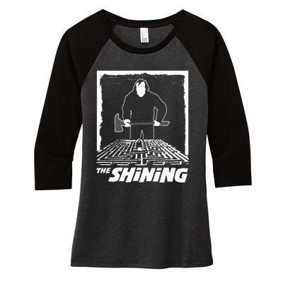 The Shining Maze White Women's Tri-Blend 3/4-Sleeve Raglan Shirt