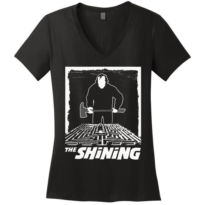 The Shining Maze White Women's V-Neck T-Shirt