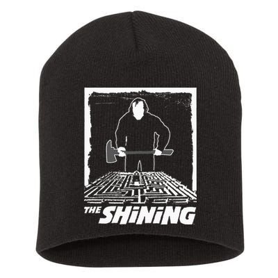 The Shining Maze White Short Acrylic Beanie