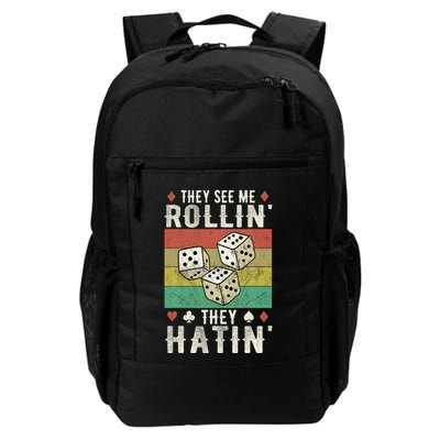 They See Me Rollin They Hatin Vintage Dice Backpack