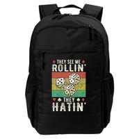 They See Me Rollin They Hatin Vintage Dice Backpack