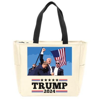 Trump Shooting Mugshot Trumpshirt Shot Zip Tote Bag