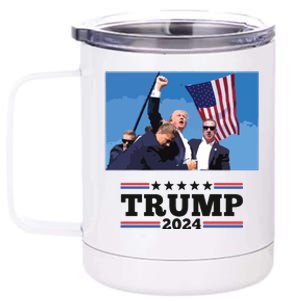 Trump Shooting Mugshot Trumpshirt Shot 12 oz Stainless Steel Tumbler Cup