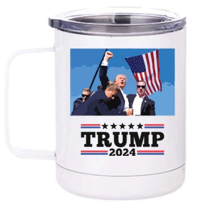 Trump Shooting Mugshot Trumpshirt Shot 12 oz Stainless Steel Tumbler Cup