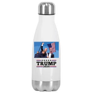 Trump Shooting Mugshot Trumpshirt Shot Stainless Steel Insulated Water Bottle