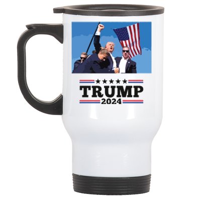 Trump Shooting Mugshot Trumpshirt Shot Stainless Steel Travel Mug