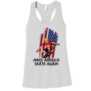 Trump Skateboard Make America Skate Again Women's Racerback Tank