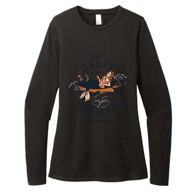 The Salty Mermaid Dive Bar &Amp; Fish Shack Womens CVC Long Sleeve Shirt