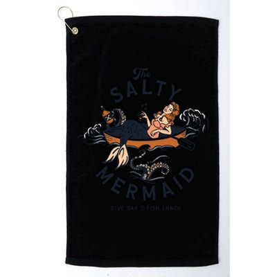 The Salty Mermaid Dive Bar &Amp; Fish Shack Platinum Collection Golf Towel