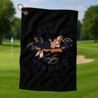 The Salty Mermaid Dive Bar &Amp; Fish Shack Golf Towel