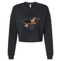 The Salty Mermaid Dive Bar &Amp; Fish Shack Cropped Pullover Crew