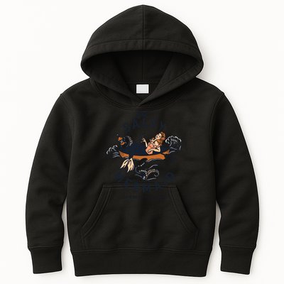 The Salty Mermaid Dive Bar &Amp; Fish Shack Kids Hoodie