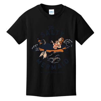 The Salty Mermaid Dive Bar &Amp; Fish Shack Kids T-Shirt