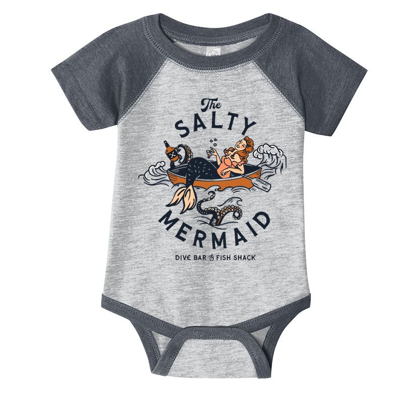 The Salty Mermaid Dive Bar &Amp; Fish Shack Infant Baby Jersey Bodysuit