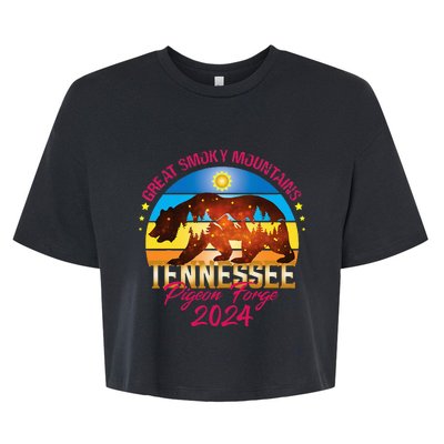 Tennessee Smoky Mountains Family Vacation 2024 Pigeon Forge Bella+Canvas Jersey Crop Tee