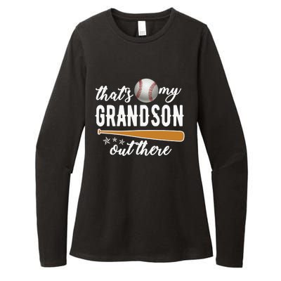 That S My Grandson Out There Gift Wo Baseball Grandma T Womens CVC Long Sleeve Shirt