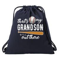 That S My Grandson Out There Gift Wo Baseball Grandma T Drawstring Bag