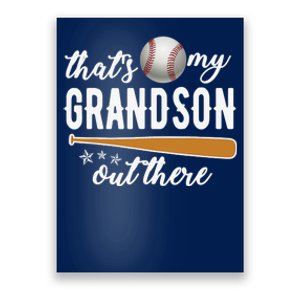 That S My Grandson Out There Gift Wo Baseball Grandma T Poster