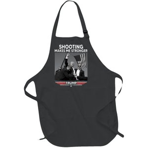 Trump Shooting Makes Me Stronger Shooting Full-Length Apron With Pockets