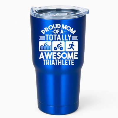 Triathlete Supporter Mom Gift Triathlon Run Swim Bike Cycle Gift Tumbler