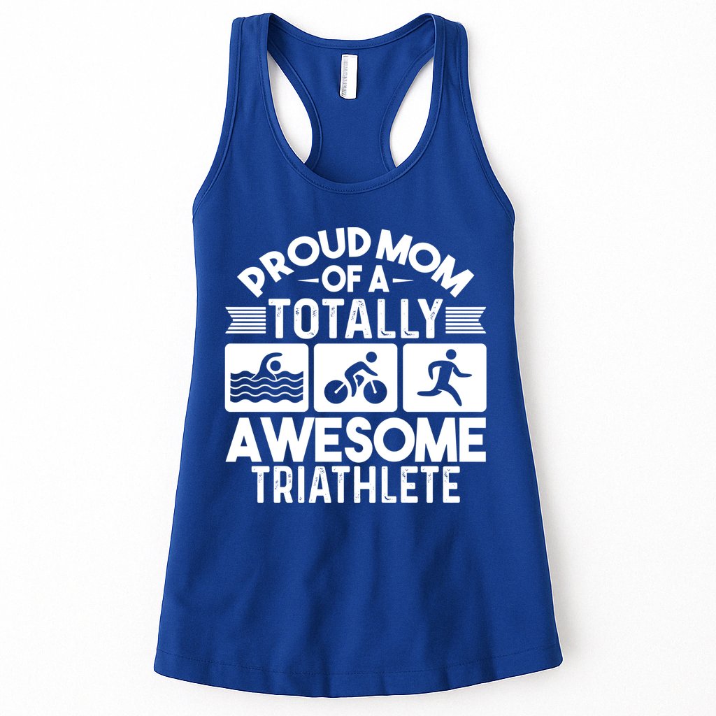 Triathlete Supporter Mom Gift Triathlon Run Swim Bike Cycle Gift Womens Tank Top