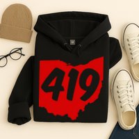 Toledo Sandusky Mansfield 419 Area Code Ohio Hoodie