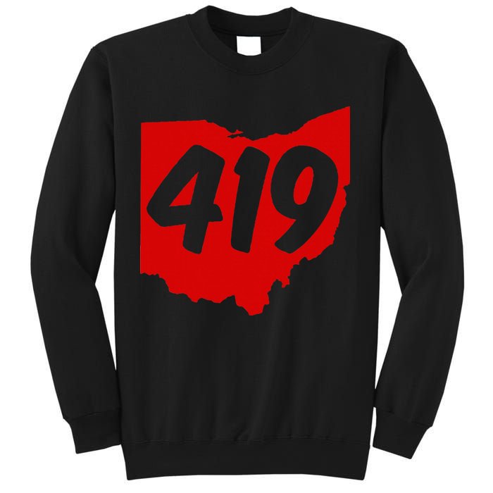 Toledo Sandusky Mansfield 419 Area Code Ohio Sweatshirt