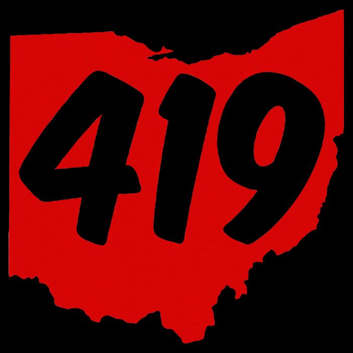Toledo Sandusky Mansfield 419 Area Code Ohio Sweatshirt