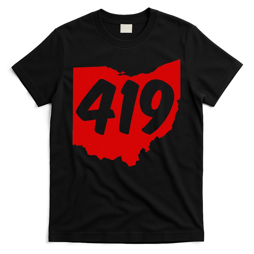 Toledo Sandusky Mansfield 419 Area Code Ohio T-Shirt