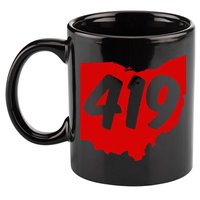 Toledo Sandusky Mansfield 419 Area Code Ohio 11oz C Handle Ceramic Mug