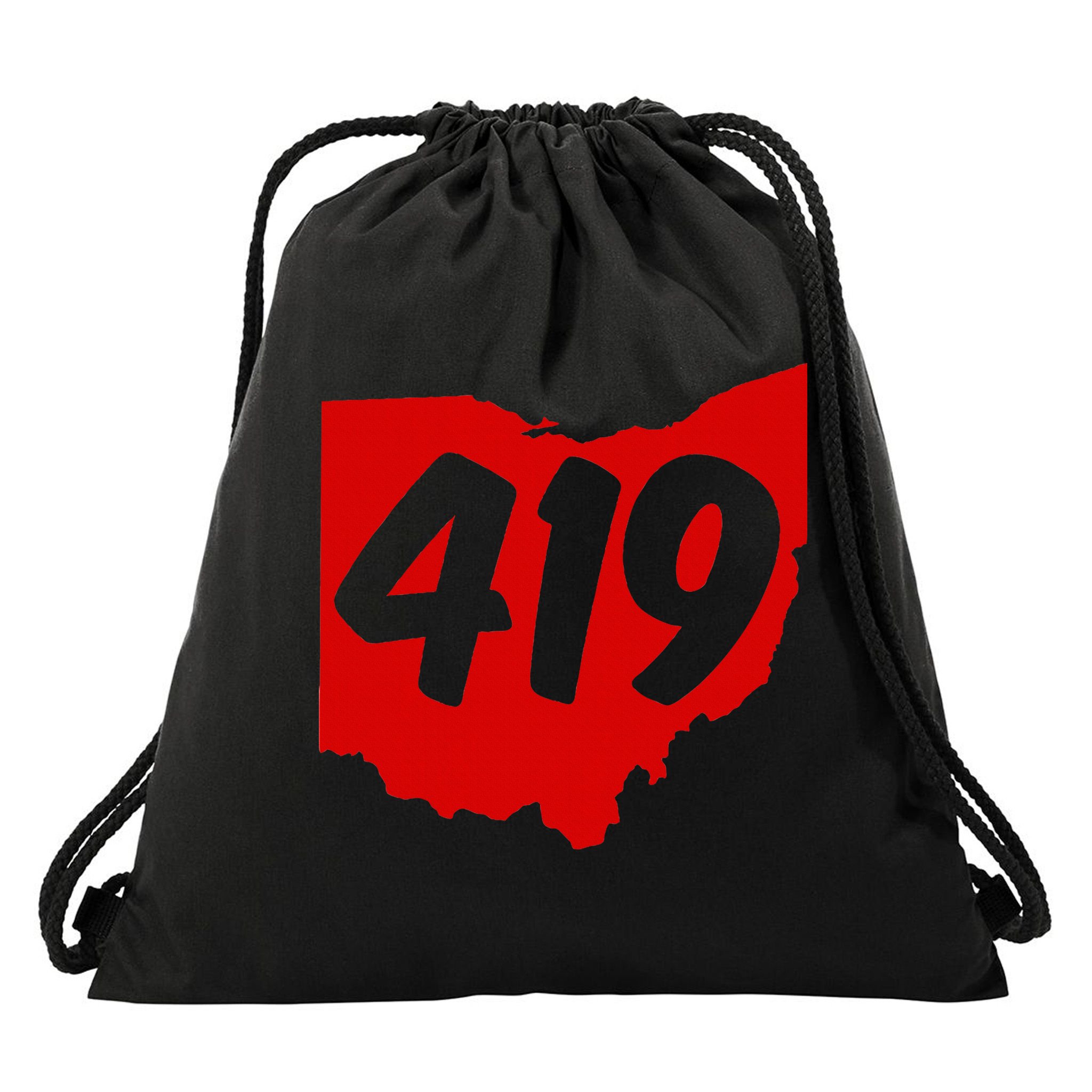 Toledo Sandusky Mansfield 419 Area Code Ohio Drawstring Bag