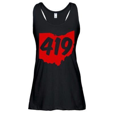 Toledo Sandusky Mansfield 419 Area Code Ohio Ladies Essential Flowy Tank