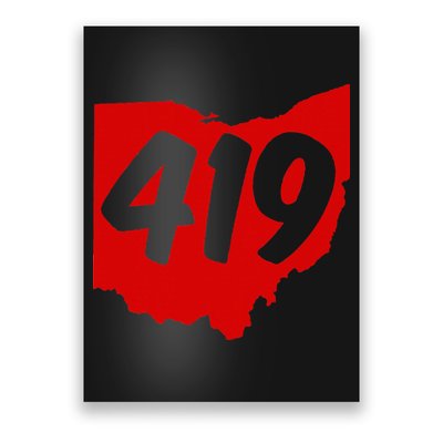Toledo Sandusky Mansfield 419 Area Code Ohio Poster
