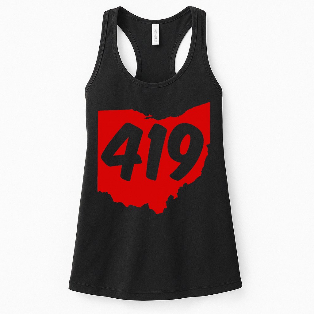 Toledo Sandusky Mansfield 419 Area Code Ohio Womens Tank Top