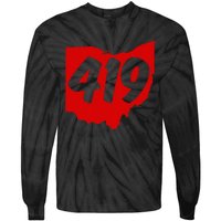 Toledo Sandusky Mansfield 419 Area Code Ohio Tie-Dye Long Sleeve Shirt