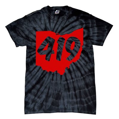 Toledo Sandusky Mansfield 419 Area Code Ohio Tie-Dye T-Shirt