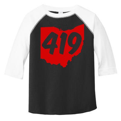 Toledo Sandusky Mansfield 419 Area Code Ohio Toddler Fine Jersey T-Shirt