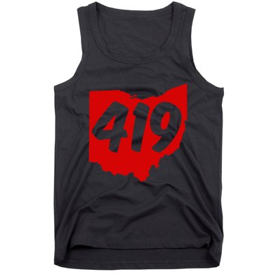 Toledo Sandusky Mansfield 419 Area Code Ohio Tank Top