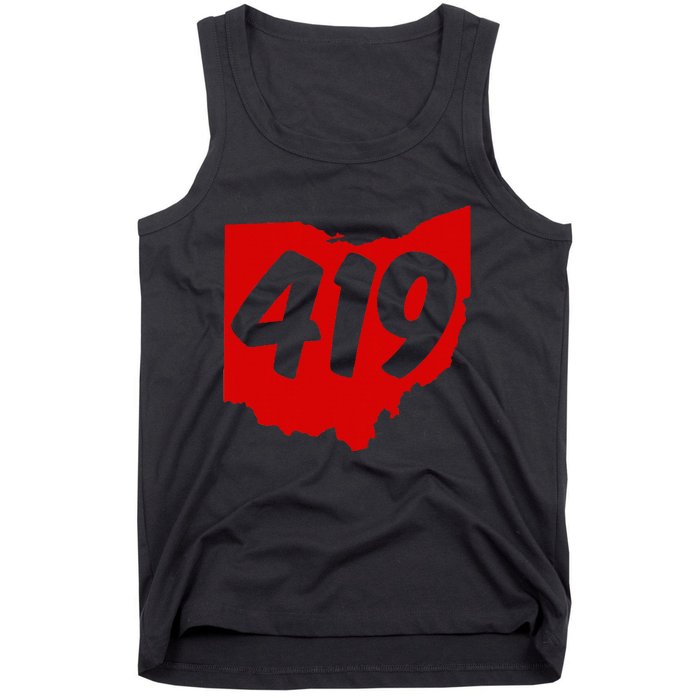 Toledo Sandusky Mansfield 419 Area Code Ohio Tank Top