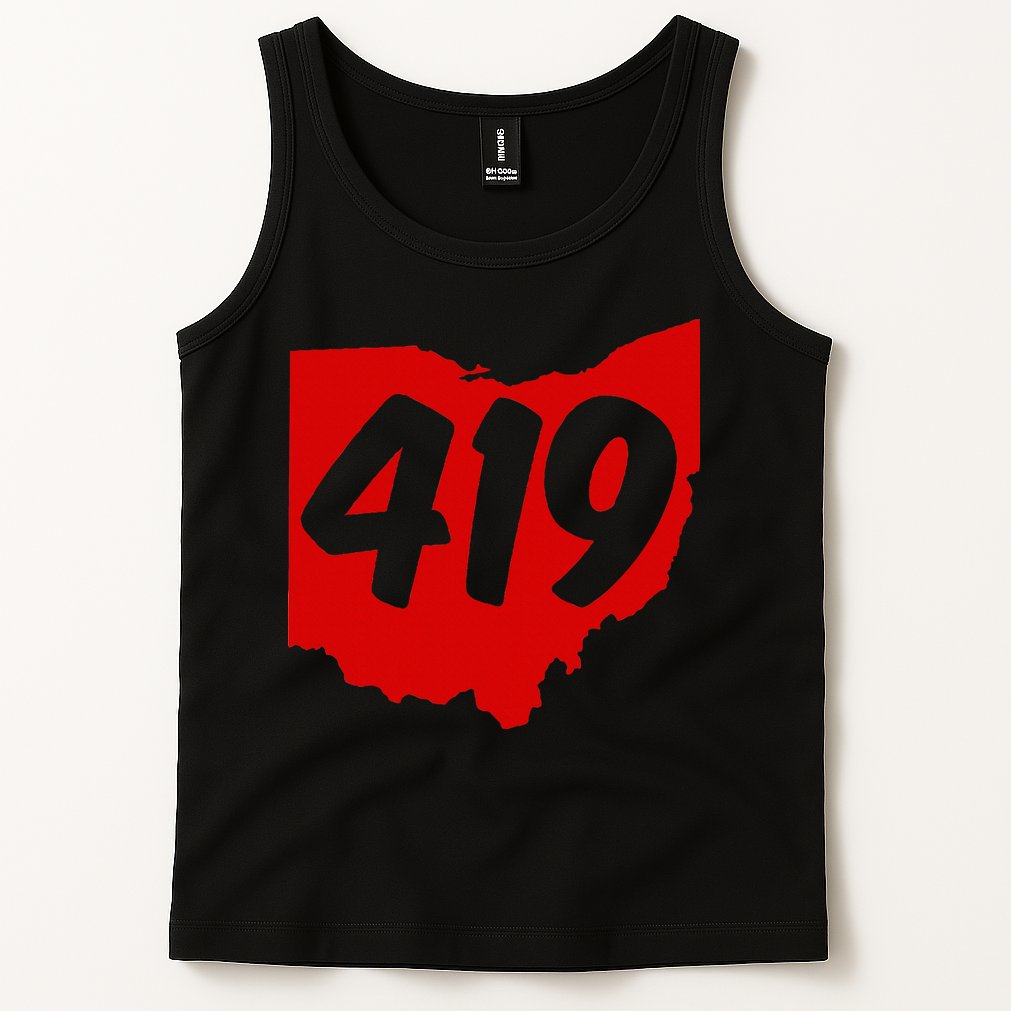 Toledo Sandusky Mansfield 419 Area Code Ohio Tank Top