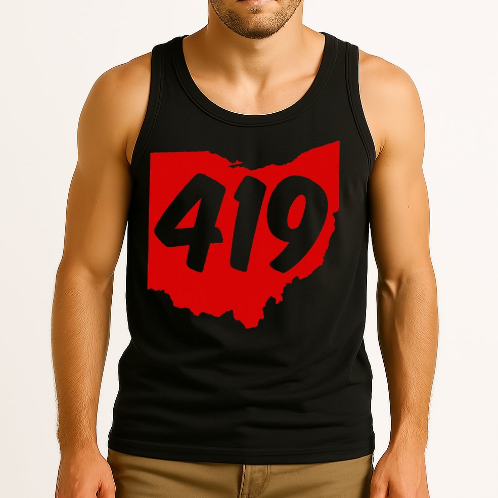 Toledo Sandusky Mansfield 419 Area Code Ohio Tank Top