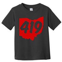 Toledo Sandusky Mansfield 419 Area Code Ohio Toddler T-Shirt