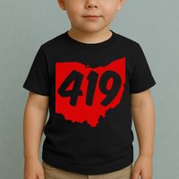 Toledo Sandusky Mansfield 419 Area Code Ohio Toddler T-Shirt
